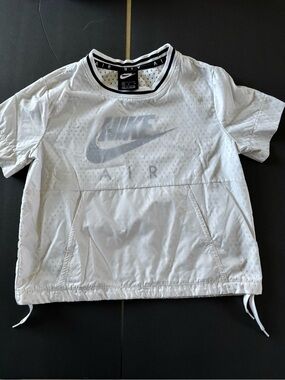 Nike White Kids' Air Short-Sleeve Tee with Contrast Collar